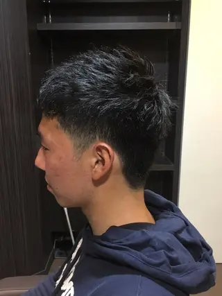 メンズ 髪質改善× ハイライト溝江のヘアスタイル