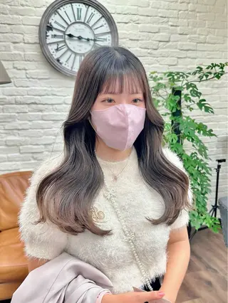 ロング カラー ＼脱・うねり& 広がり／gite菊のヘアスタイル