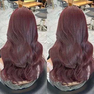 ロング カラー Miyu's所属・𝑨𝑲𝑶 🍒/ ピンクカラーのヘアスタイル