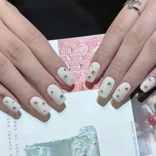 ネイル By moonネイル 🌷ワンホン/韓国風のネイルデザイン