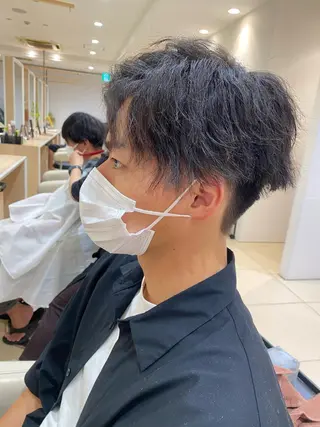 ショート パーマ メンズ 🩵波巻き／ツイスパ HARU💎のヘアスタイル