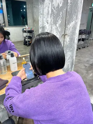 ミディアム カラー ハイトーン 横浜💞ミオのヘアスタイル