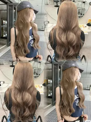 ロング カラー 小野 鈴紗のヘアスタイル