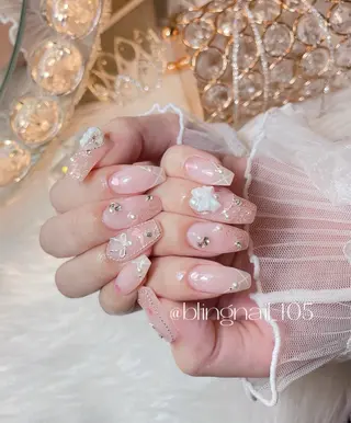 ネイル 23時まで❤︎韓国、 ワンホンネイルのネイルデザイン