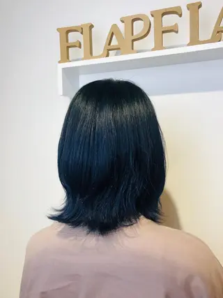 ミディアム カラー 青野 文香のヘアスタイル