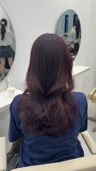 セミロング 韓国風cut/ 縮毛矯正/正岡幹康のヘアスタイル