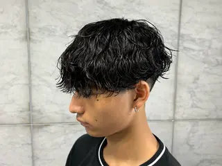 ミディアム パーマ メンズ パーマ／京都駅 ／メンズ/藤井　翔のヘアスタイル