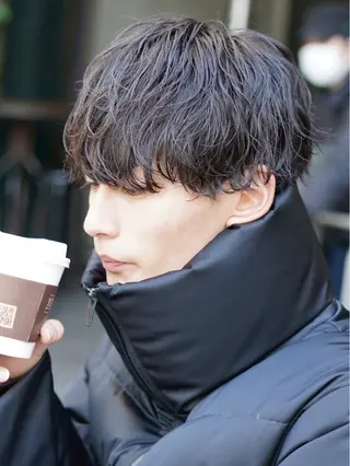 パーマ メンズ 中川 稜のヘアスタイル