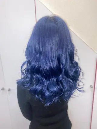 セミロング ゆぴ☾‪/推しカラー /ハイトーンのヘアスタイル