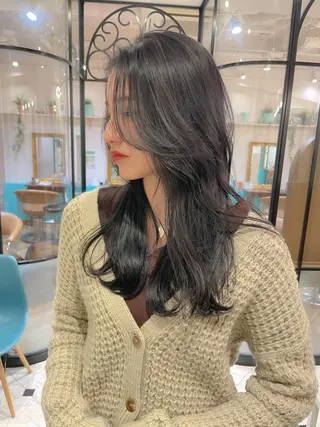 ロング レイヤー/韓国ヘア 縮毛矯正🫧鈴木颯のヘアスタイル