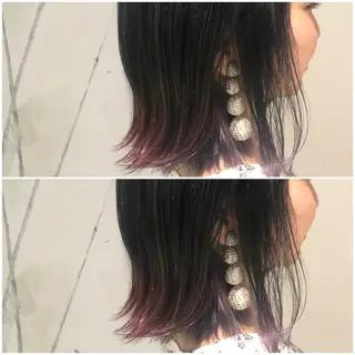 ミディアム カラー ヘアアレンジ オリーブ透明感カラー 表参道/MIKUのヘアスタイル