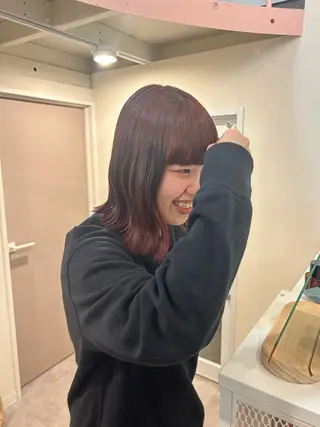 ミディアム カラー ヘアアレンジ 倉田 光希のヘアスタイル