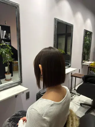 ショート 縮毛矯正/艶髪/ チホリのヘアスタイル