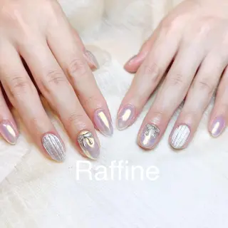 ネイル RAFFINE 月🦋🩵のネイルデザイン