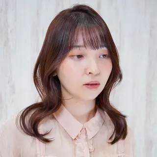 セミロング カラー 小顔レイヤー/ 透明感カラー/増田のヘアスタイル
