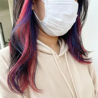 セミロング カラー 森安 華楠のヘアスタイル