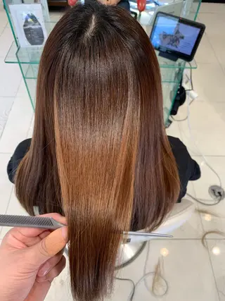 セミロング 縮毛矯正/似合わせ EARTH岐阜髙橋のヘアスタイル