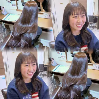 ロング hair make　chou-chou所属・🩶ベージュ🩶/ カラー/RIOのヘアスタイル