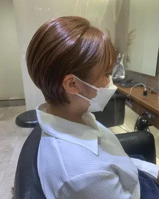 ショート 🫧韓国ヘア 透明感 カラー🫧福田 楓のヘアスタイル