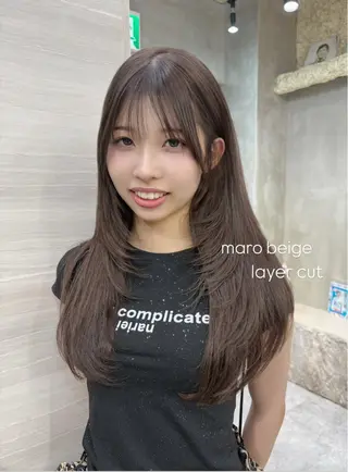 ロング カラー ナツミ/透明感カラー /酸性ストレートのヘアスタイル