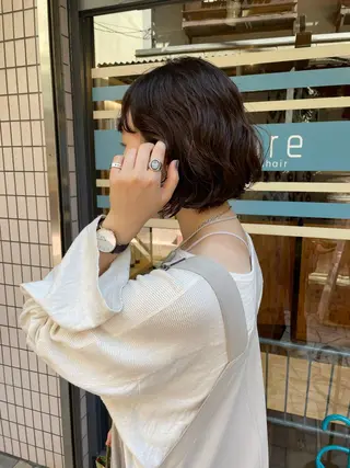 ショート パーマ あずまぐち めぐみのヘアスタイル
