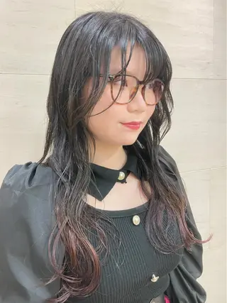 セミロング ハイトーン/暖色/ 眉/メイク/Rinaのヘアスタイル