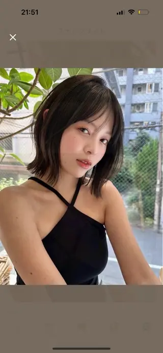 ミディアム 🎀 うる艶透明感 カラー / 錦糸町のヘアスタイル