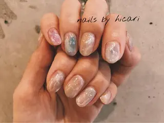 ショート カラー ネイル マツエク・マツパ illum hicariのネイルデザイン