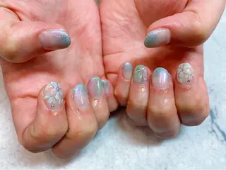 ネイル ネイルリボン 受付スタッフのネイルデザイン