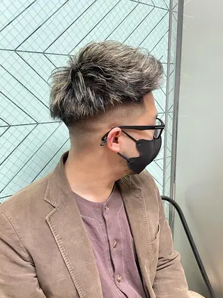 カラー メンズ Le'a所属・渋谷/フェード/ 國分 翔のヘアスタイル