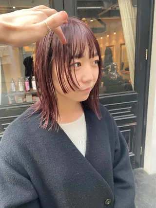 ミディアム カラー tonari 梅田、中崎町のヘアスタイル