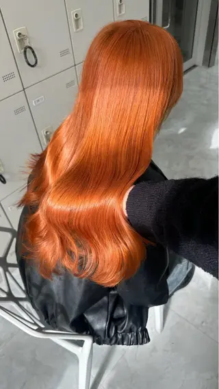 ロング カラー mina/暖色カラー 🥀韓国風カット🥀のヘアスタイル