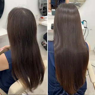 ロング 髪質改善/縮毛矯正 梅田茶屋町/西尾祐作のヘアスタイル