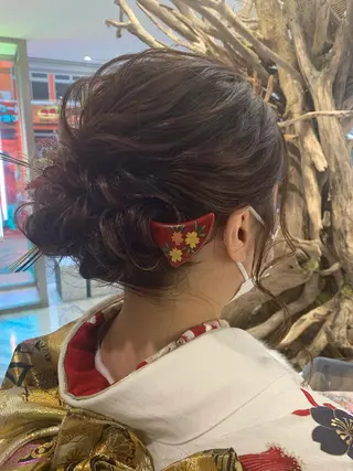 セミロング ヘアアレンジ 平野 優奈のヘアスタイル