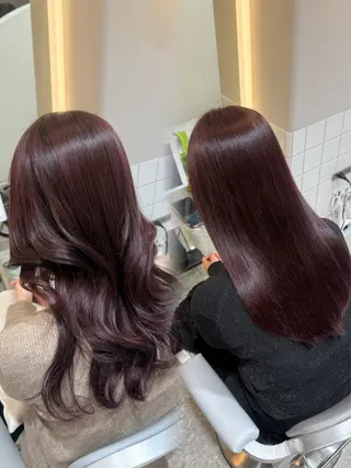セミロング カラー 髪質改善サロン　sea shinjuku所属・新宿/韓国風レイヤー /艶カラーRionaのヘアスタイル