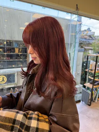 セミロング 伶風/ボブ/ ヘーゼルベージュのヘアスタイル