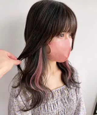 セミロング カラー ✨艶ブリーチカラー ✨四ノ宮裕己のヘアスタイル