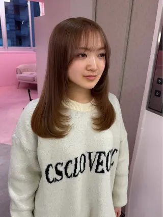 セミロング ブリーチカラー 特化/MAHIROのヘアスタイル