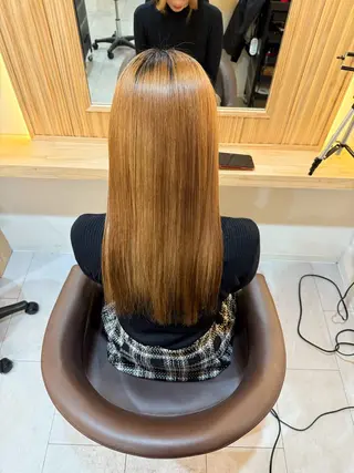 ロング attrait南堀江所属・KAISEI髪質改善 /縮毛矯正のヘアスタイル