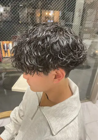 ショート パーマ メンズ ❄️メンズカット 落合諒❄️のヘアスタイル