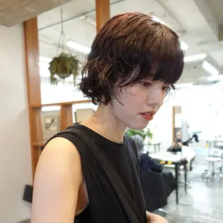 ショート カラー パーマ 🌐サトウ リョウ🌐のヘアスタイル