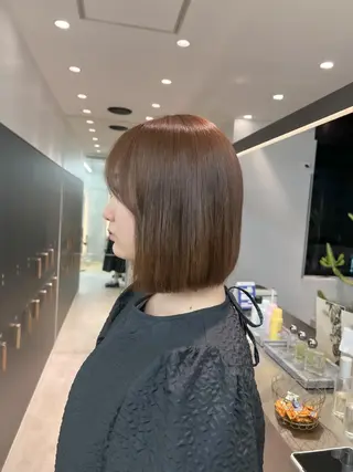 ミディアム ボブ/縮毛矯正 髪質改善/もえるのヘアスタイル