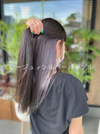 ロング カラー no4ナチュラル戸祭所属・山越 美裕樹のヘアスタイル