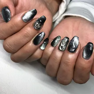 ロング カラー ヘアアレンジ キッズ ネイル マツエク・マツパ 福田 加奈のネイルデザイン