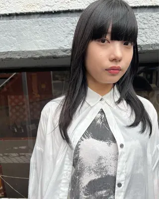 セミロング 千葉 郁也のヘアスタイル