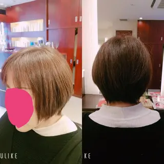 ショート カラー 麻里 杏彩のヘアスタイル