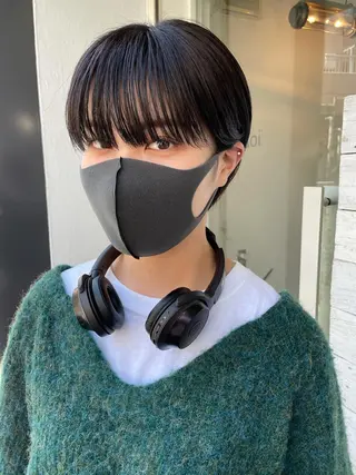 ショート カラー パーマ/透明感カラー /ボブ/吉田一生のヘアスタイル