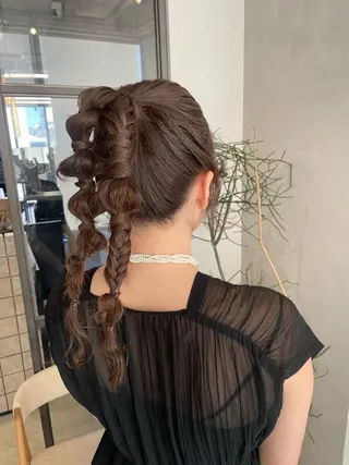 ロング ヘアアレンジ 透明感カラー✨艶髪 制作🌱山根あゆみのヘアスタイル