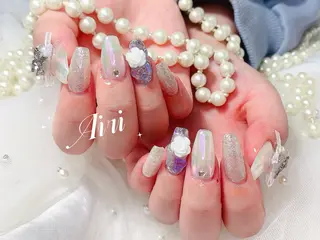 ネイル ネイルサロンAiri 長さ出し·シンプルのネイルデザイン