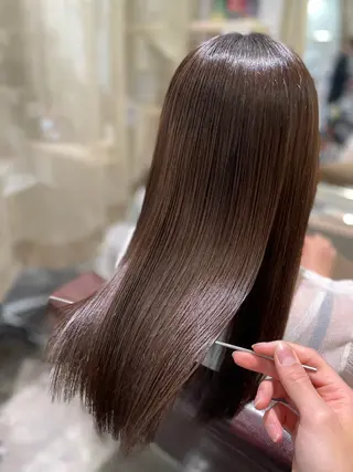 セミロング カラー パーマ est-r.Fukuoka 福岡博多店所属・arisa/艶カラー /透明感カラーのヘアスタイル